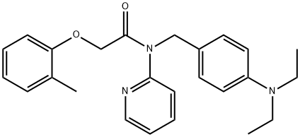 N-[[4-(diethylamino)phenyl]methyl]-2-(2-methylphenoxy)-N-pyridin-2-ylacetamide Structural
