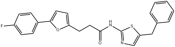 N-(5-benzyl-1,3-thiazol-2-yl)-3-[5-(4-fluorophenyl)furan-2-yl]propanamide Structural