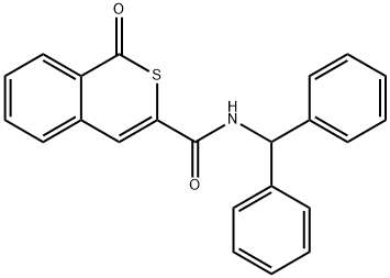N-benzhydryl-1-oxoisothiochromene-3-carboxamide Structural