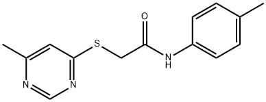 N-(4-methylphenyl)-2-(6-methylpyrimidin-4-yl)sulfanylacetamide Structural