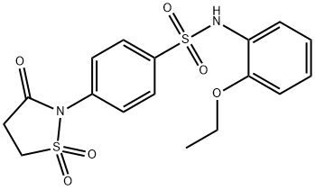 N-(2-ethoxyphenyl)-4-(1,1,3-trioxo-1,2-thiazolidin-2-yl)benzenesulfonamide Structural