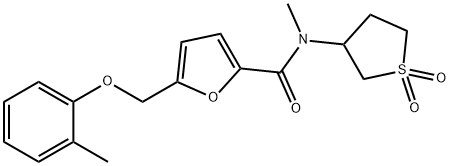 N-(1,1-dioxothiolan-3-yl)-N-methyl-5-[(2-methylphenoxy)methyl]furan-2-carboxamide Structural