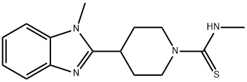 N-methyl-4-(1-methylbenzimidazol-2-yl)piperidine-1-carbothioamide Structural