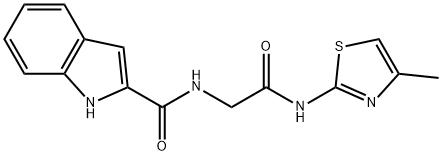 N-[2-[(4-methyl-1,3-thiazol-2-yl)amino]-2-oxoethyl]-1H-indole-2-carboxamide Structural