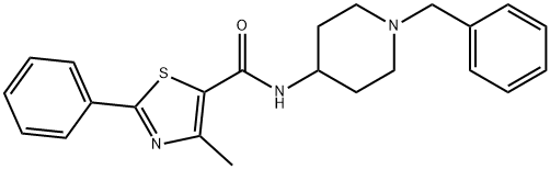 N-(1-benzylpiperidin-4-yl)-4-methyl-2-phenyl-1,3-thiazole-5-carboxamide Structural
