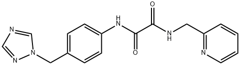 N-(pyridin-2-ylmethyl)-N'-[4-(1,2,4-triazol-1-ylmethyl)phenyl]oxamide Structural