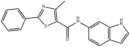 N-(1H-indol-6-yl)-4-methyl-2-phenyl-1,3-thiazole-5-carboxamide Structural