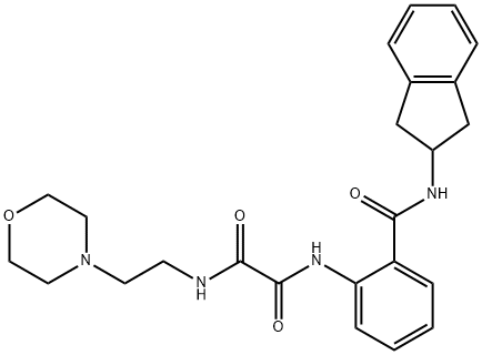 N'-[2-(2,3-dihydro-1H-inden-2-ylcarbamoyl)phenyl]-N-(2-morpholin-4-ylethyl)oxamide Structural
