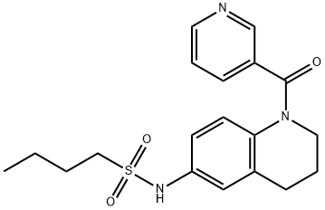 N-[1-(pyridine-3-carbonyl)-3,4-dihydro-2H-quinolin-6-yl]butane-1-sulfonamide Structural