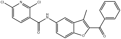 N-(2-benzoyl-3-methyl-1-benzofuran-5-yl)-2,6-dichloropyridine-3-carboxamide Structural