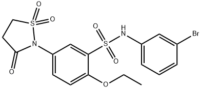N-(3-bromophenyl)-2-ethoxy-5-(1,1,3-trioxo-1,2-thiazolidin-2-yl)benzenesulfonamide Structural