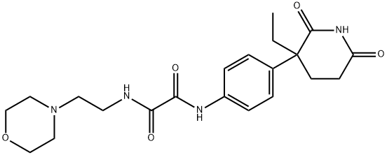 N'-[4-(3-ethyl-2,6-dioxopiperidin-3-yl)phenyl]-N-(2-morpholin-4-ylethyl)oxamide Structural