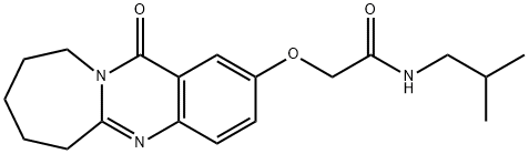 N-(2-methylpropyl)-2-[(12-oxo-7,8,9,10-tetrahydro-6H-azepino[2,1-b]quinazolin-2-yl)oxy]acetamide Structural