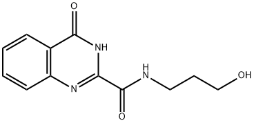 N-(3-hydroxypropyl)-4-oxo-1H-quinazoline-2-carboxamide Structural