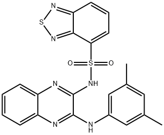 N-[3-(3,5-dimethylanilino)quinoxalin-2-yl]-2,1,3-benzothiadiazole-4-sulfonamide Structural