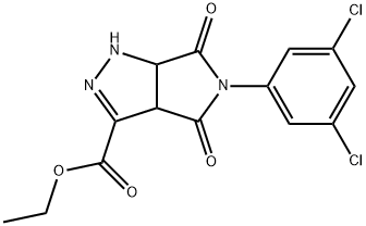 ethyl 5-(3,5-dichlorophenyl)-4,6-dioxo-3a,6a-dihydro-1H-pyrrolo[3,4-c]pyrazole-3-carboxylate Structural