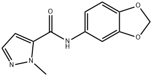 N-(1,3-benzodioxol-5-yl)-2-methylpyrazole-3-carboxamide Structural