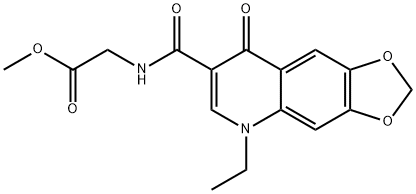 methyl 2-[(5-ethyl-8-oxo-[1,3]dioxolo[4,5-g]quinoline-7-carbonyl)amino]acetate Structural