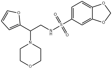 N-[2-(furan-2-yl)-2-morpholin-4-ylethyl]-1,3-benzodioxole-5-sulfonamide Structural