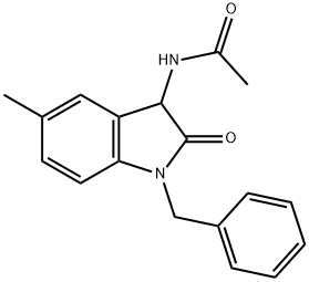 N-(1-benzyl-5-methyl-2-oxo-3H-indol-3-yl)acetamide Structural
