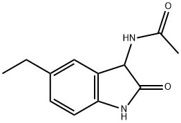 N-(5-ethyl-2-oxo-1,3-dihydroindol-3-yl)acetamide Structural