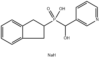 sodium 2,3-dihydro-1H-inden-2-yl-[hydroxy(pyridin-3-yl)methyl]phosphinate Structural