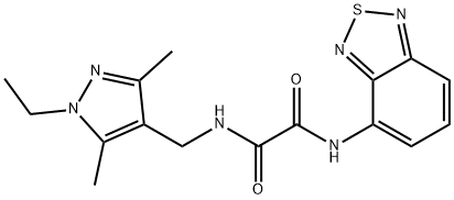 N'-(2,1,3-benzothiadiazol-4-yl)-N-[(1-ethyl-3,5-dimethylpyrazol-4-yl)methyl]oxamide Structural