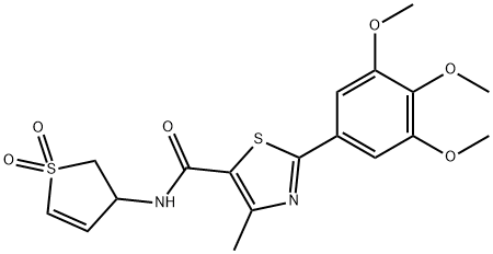 N-(1,1-dioxo-2,3-dihydrothiophen-3-yl)-4-methyl-2-(3,4,5-trimethoxyphenyl)-1,3-thiazole-5-carboxamide Structural