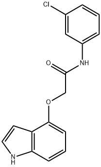 N-(3-chlorophenyl)-2-(1H-indol-4-yloxy)acetamide Structural