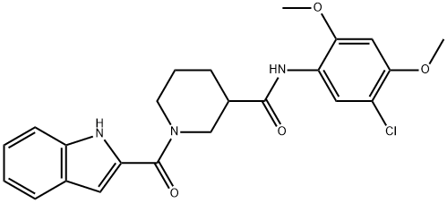 N-(5-chloro-2,4-dimethoxyphenyl)-1-(1H-indole-2-carbonyl)piperidine-3-carboxamide Structural