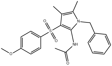 N-[1-benzyl-3-(4-methoxyphenyl)sulfonyl-4,5-dimethylpyrrol-2-yl]acetamide Structural