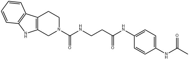 N-[3-(4-acetamidoanilino)-3-oxopropyl]-1,3,4,9-tetrahydropyrido[3,4-b]indole-2-carboxamide Structural