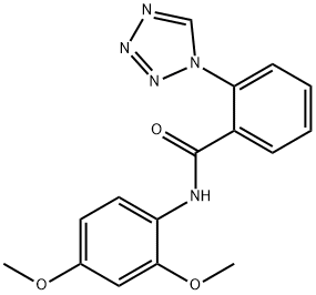 N-(2,4-dimethoxyphenyl)-2-(tetrazol-1-yl)benzamide Structural