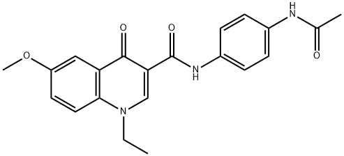 N-(4-acetamidophenyl)-1-ethyl-6-methoxy-4-oxoquinoline-3-carboxamide Structural
