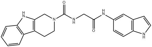 N-[2-(1H-indol-5-ylamino)-2-oxoethyl]-1,3,4,9-tetrahydropyrido[3,4-b]indole-2-carboxamide Structural