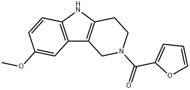 furan-2-yl-(8-methoxy-1,3,4,5-tetrahydropyrido[4,3-b]indol-2-yl)methanone Structural