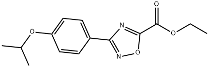 ethyl 3-(4-propan-2-yloxyphenyl)-1,2,4-oxadiazole-5-carboxylate Structural