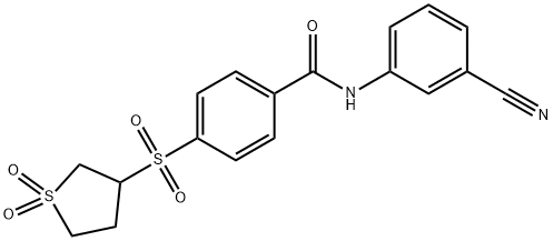 N-(3-cyanophenyl)-4-(1,1-dioxothiolan-3-yl)sulfonylbenzamide Structural