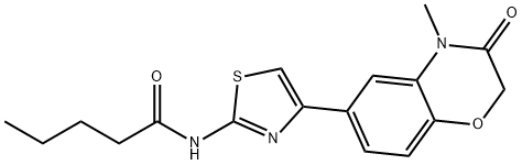 N-[4-(4-methyl-3-oxo-1,4-benzoxazin-6-yl)-1,3-thiazol-2-yl]pentanamide Structural