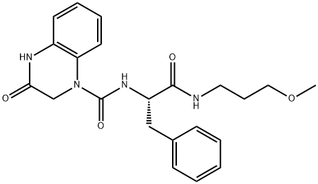N-[(2S)-1-(3-methoxypropylamino)-1-oxo-3-phenylpropan-2-yl]-3-oxo-2,4-dihydroquinoxaline-1-carboxamide Structural