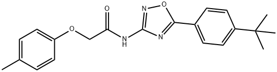 N-[5-(4-tert-butylphenyl)-1,2,4-oxadiazol-3-yl]-2-(4-methylphenoxy)acetamide Structural