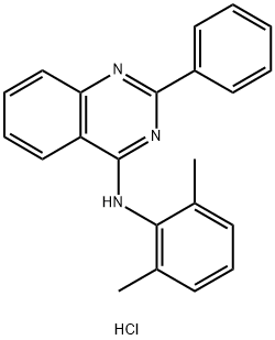 N-(2,6-dimethylphenyl)-2-phenylquinazolin-4-amine hydrochloride Structural