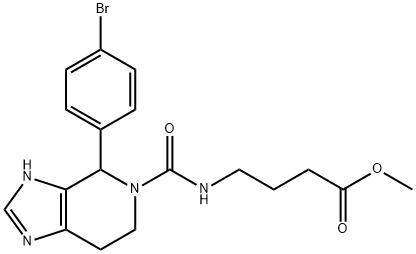 methyl 4-[[4-(4-bromophenyl)-1,4,6,7-tetrahydroimidazo[4,5-c]pyridine-5-carbonyl]amino]butanoate Structural