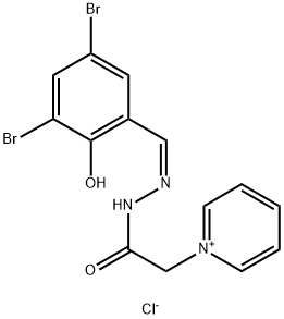 N'-[(Z)-(3,5-dibromo-6-oxocyclohexa-2,4-dien-1-ylidene)methyl]-2-pyridin-1-ium-1-ylacetohydrazide chloride Structural