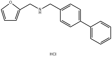 furan-2-ylmethyl-[(4-phenylphenyl)methyl]azanium chloride Structural