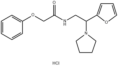 N-[2-(furan-2-yl)-2-pyrrolidin-1-ylethyl]-2-phenoxyacetamide hydrochloride Structural