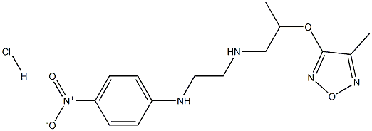 N-[2-[(4-methyl-1,2,5-oxadiazol-3-yl)oxy]propyl]-N'-(4-nitrophenyl)ethane-1,2-diamine hydrochloride Structural