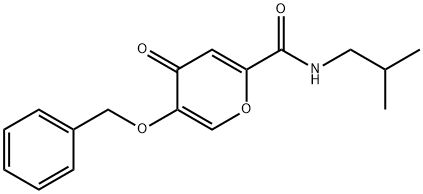 N-(2-methylpropyl)-4-oxo-5-phenylmethoxypyran-2-carboxamide Structural