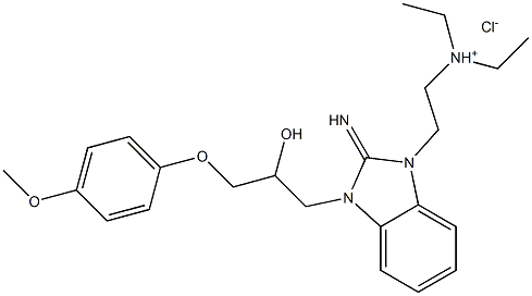 diethyl-[2-[3-[2-hydroxy-3-(4-methoxyphenoxy)propyl]-2-iminobenzimidazol-1-yl]ethyl]azanium chloride Structural