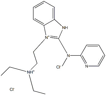 diethyl-[2-[2-(pyridin-2-ylmethylamino)-3H-benzimidazol-1-ium-1-yl]ethyl]azanium dichloride Structural